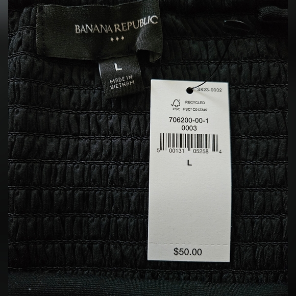 NWT - Banana Republic Black One-Shoulder Cropped Bustier - Size L - Picture 5 of 9